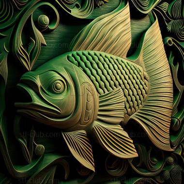 3D model st Green swordsman fish (STL)